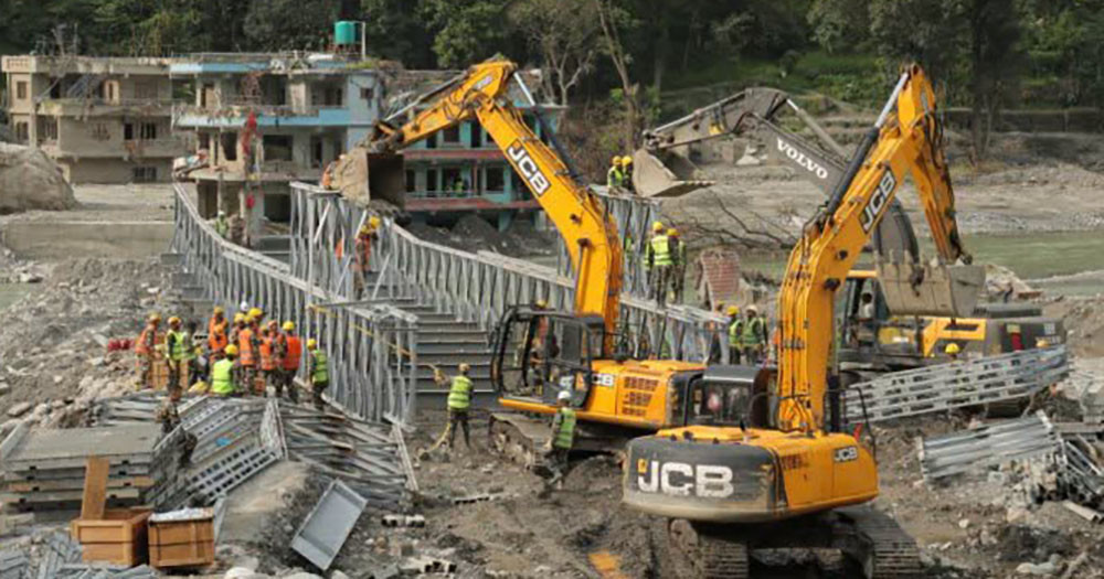 वेत्रावतीमा बेलिब्रिज जडानको काम तीव्र