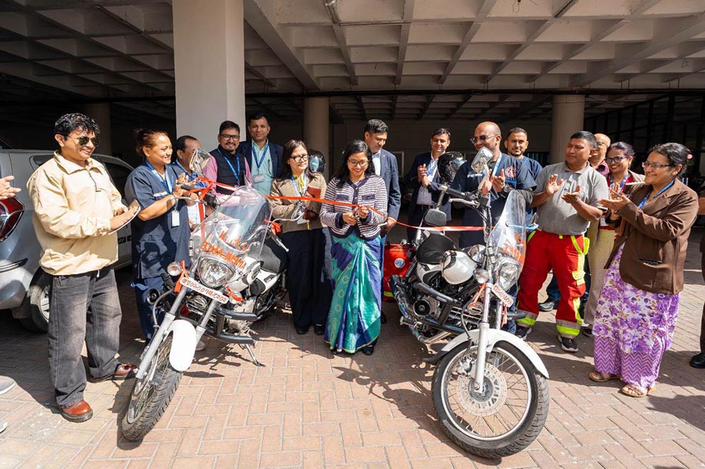 काठमाडौँ महानगरपालिकाले सुरु गर्‍यो बाइक एम्बुलेन्स सेवा